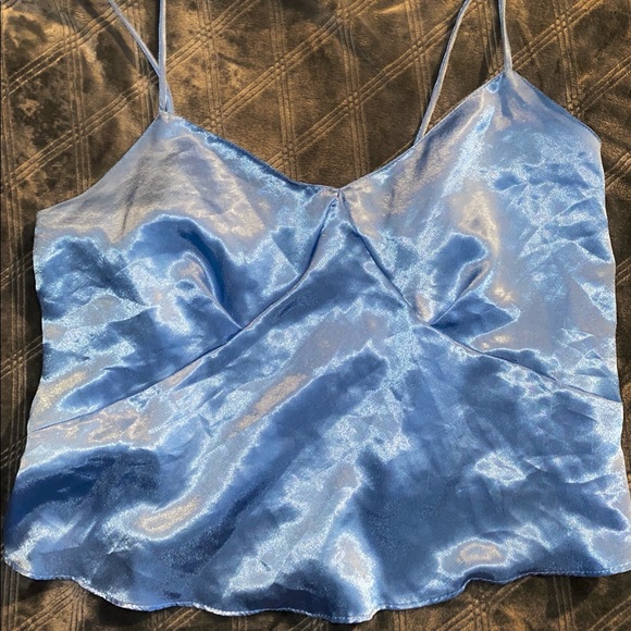 Silk Blue Vintage Tank Top - Picture 2 of 2